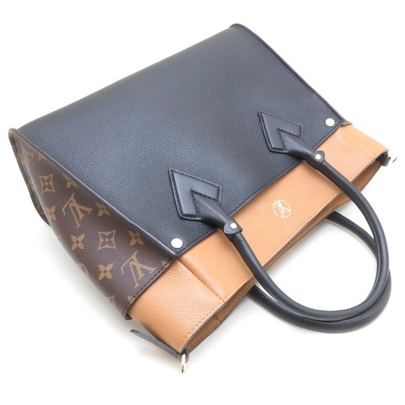 Louis Vuitton On My Side MM Calf Monogram Noir Tote Bag - Picture 3 of 7